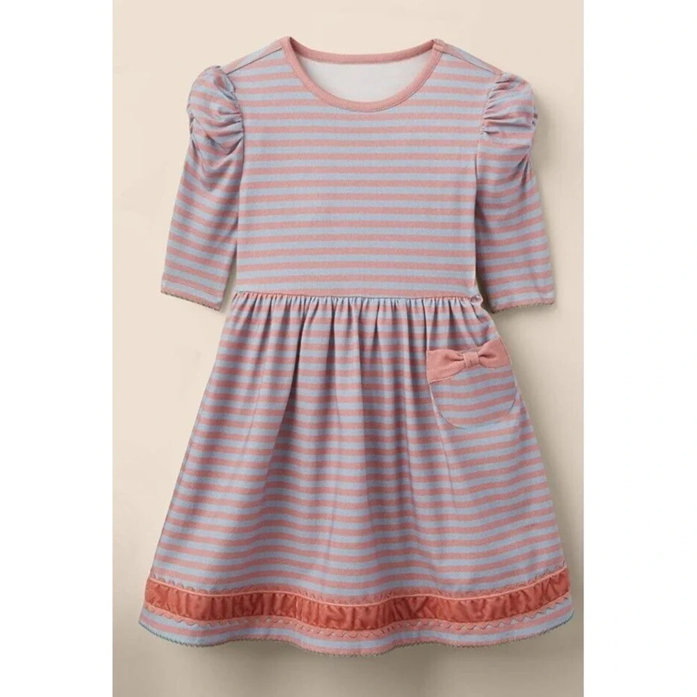Matilda‎ Jane Girls First in Line Striped Knit Lap Dress Size 8 New